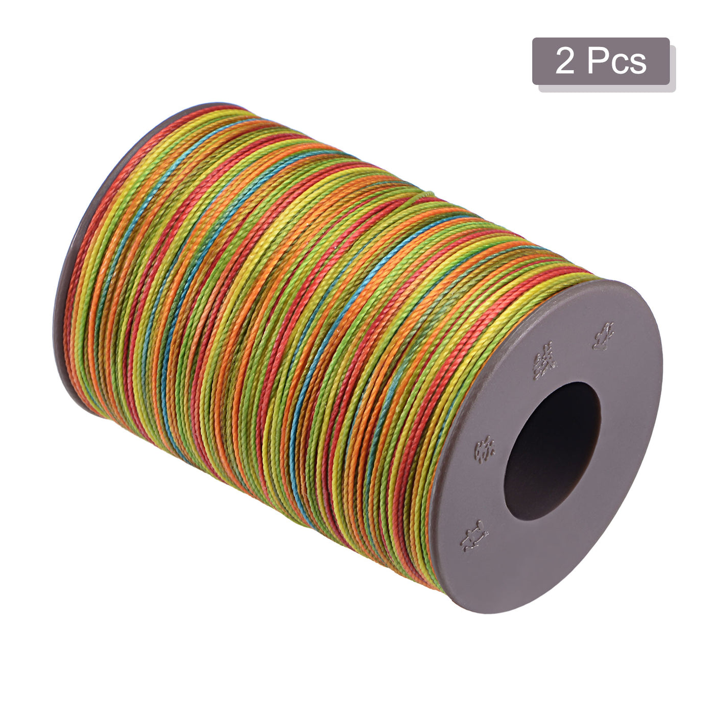 Uxcell Uxcell 2pcs Thin Waxed Thread 93 Yards 0.65mm Dia Polyester Wax-Coated Cord Colorful