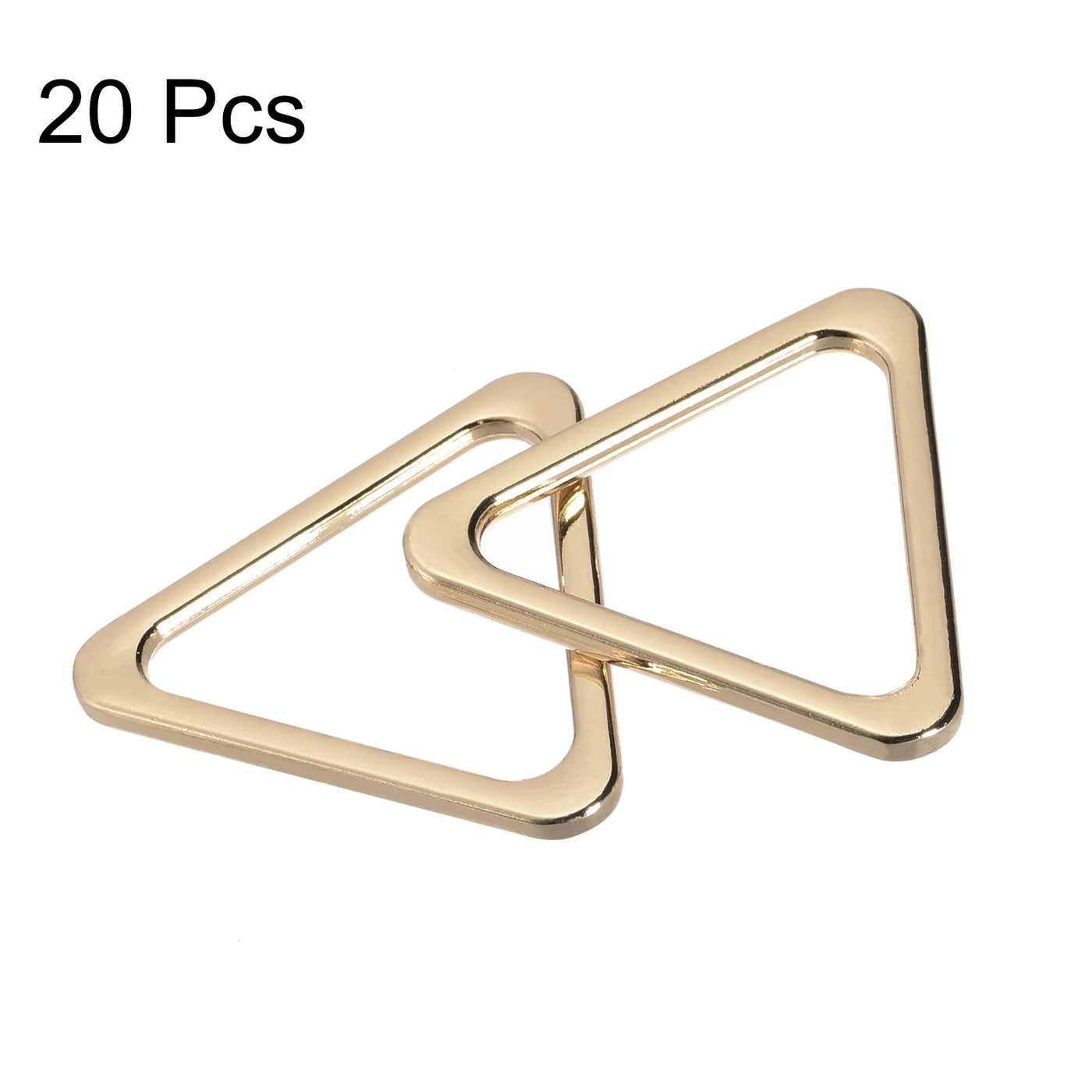 uxcell Uxcell Metal Triangle Ring Buckle 30mm(1.18") Inner Width for DIY Gold Tone 20pcs