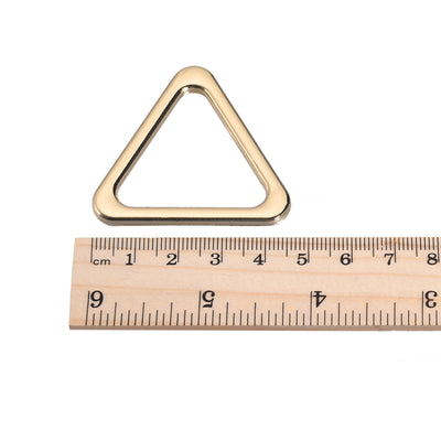 Harfington Uxcell Metal Triangle Ring Buckle 40mm(1.57") Inner Width for DIY Gold Tone 10pcs