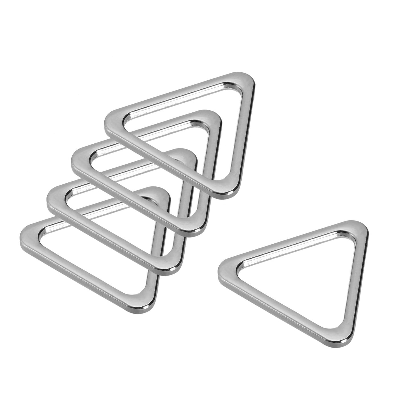 uxcell Uxcell Metal Triangle Ring Buckle 25mm(0.98") Inner Width for DIY Silver Tone 15pcs