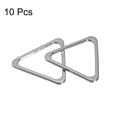 Harfington Uxcell Metal Triangle Ring Buckle 35mm(1.38") Inner Width for DIY Silver Tone 15pcs