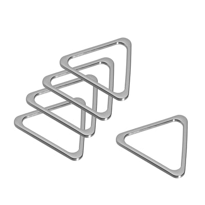 Harfington Uxcell Metal Triangle Ring Buckle 35mm(1.38") Inner Width for DIY Silver Tone 15pcs