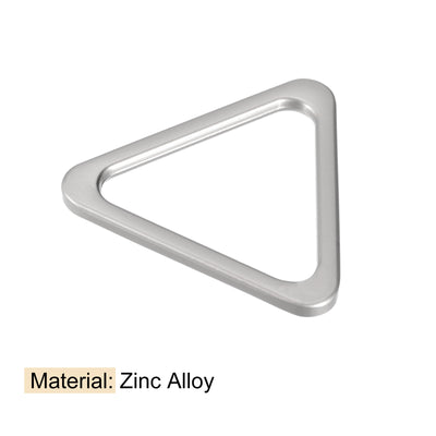 Harfington Uxcell Metal Triangle Ring Buckle 30mm(1.18") Inner Width for DIY Foggy Silver 15pcs