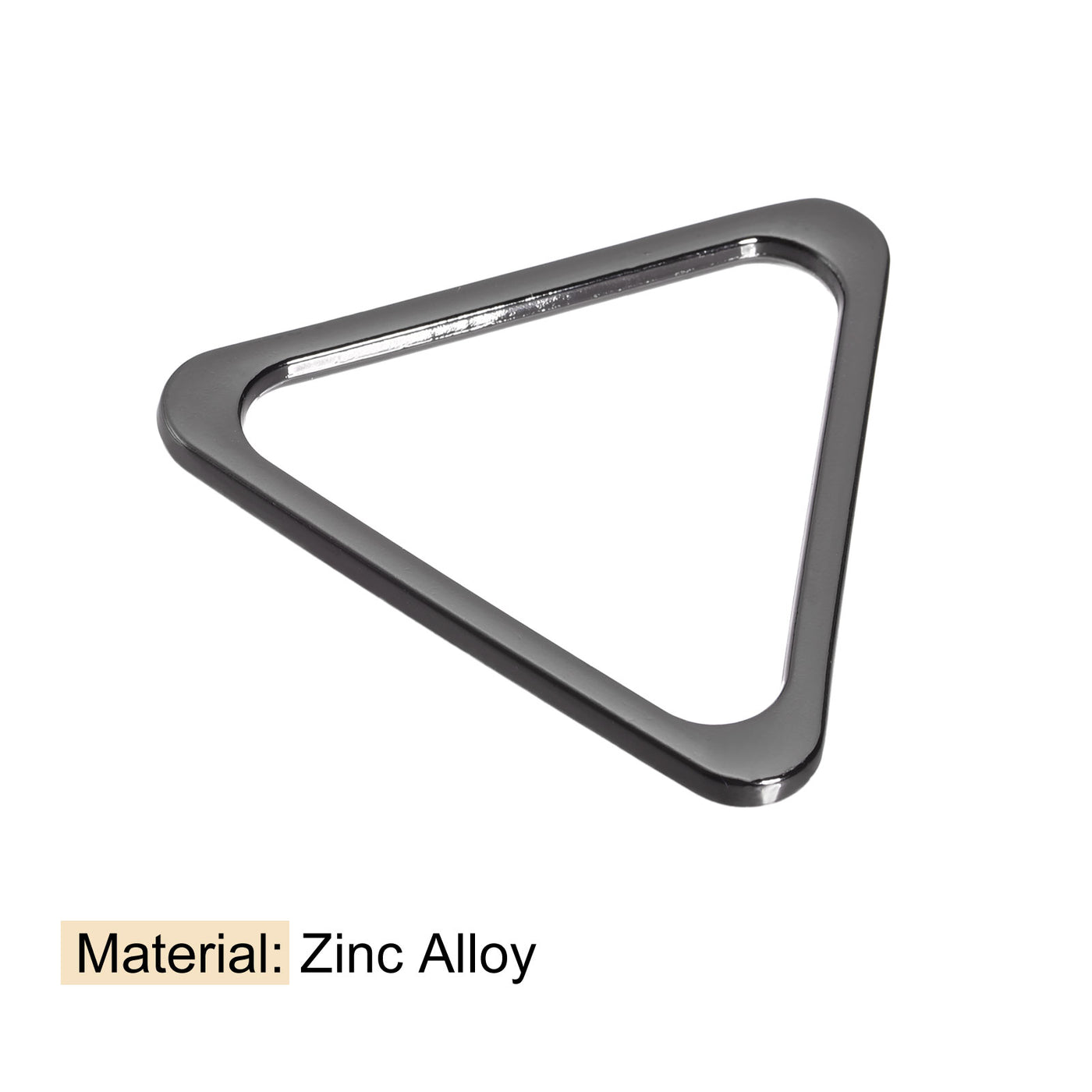 uxcell Uxcell Metal Triangle Ring Buckle 42mm(1.65") Inner Width for DIY Dark Gray 6pcs