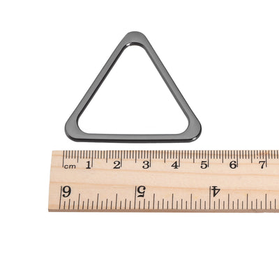 Harfington Uxcell Metal Triangle Ring Buckle 42mm(1.65") Inner Width for DIY Dark Gray 6pcs