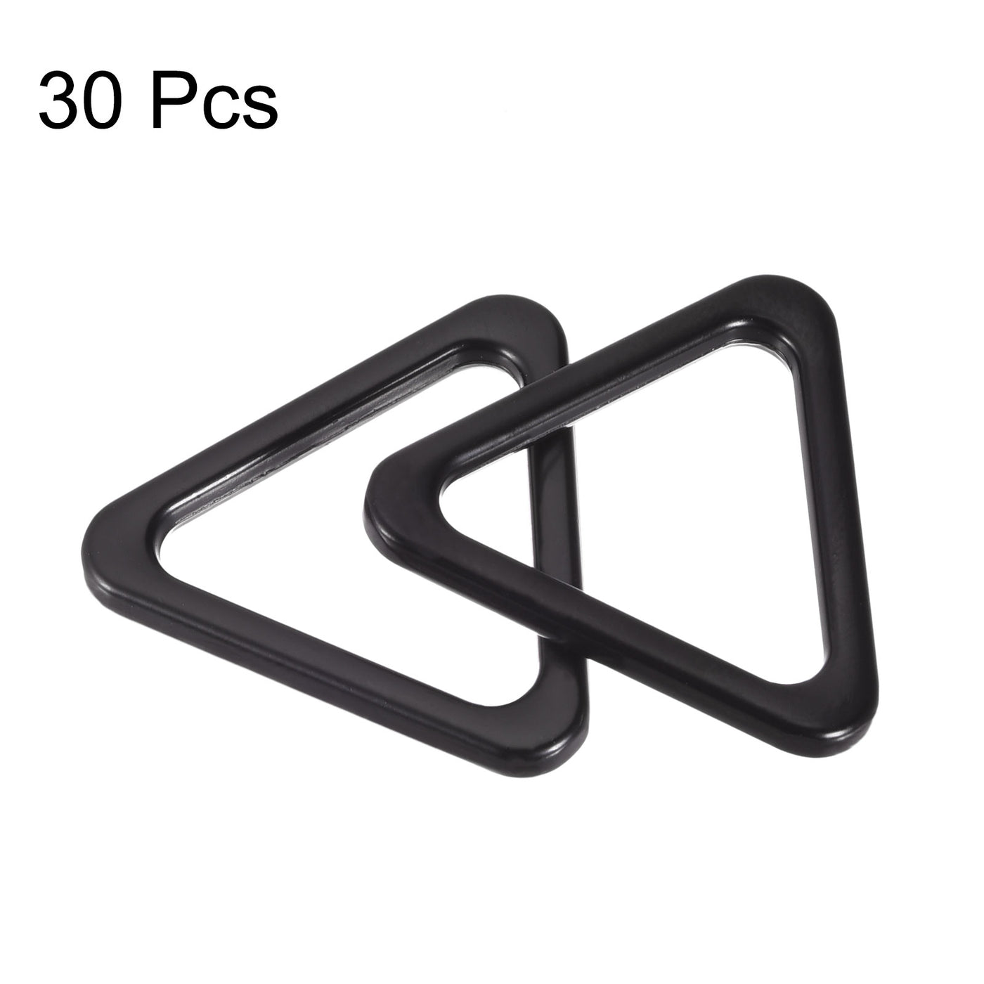 uxcell Uxcell Metal Triangle Ring Buckle 20mm(0.79") Inner Width for DIY Matt Black 30pcs