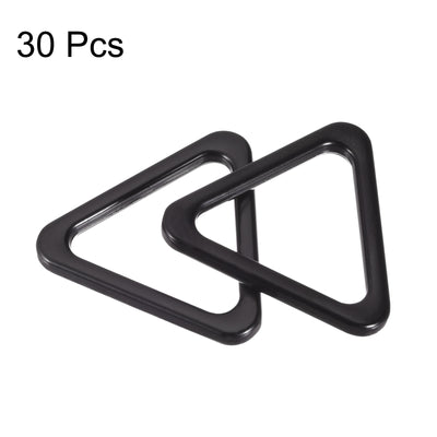 Harfington Uxcell Metal Triangle Ring Buckle 20mm(0.79") Inner Width for DIY Matt Black 30pcs