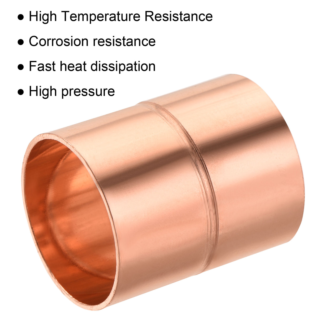 Harfington Straight Copper Coupling Fittings, Welding Joint for HVAC Conditioner