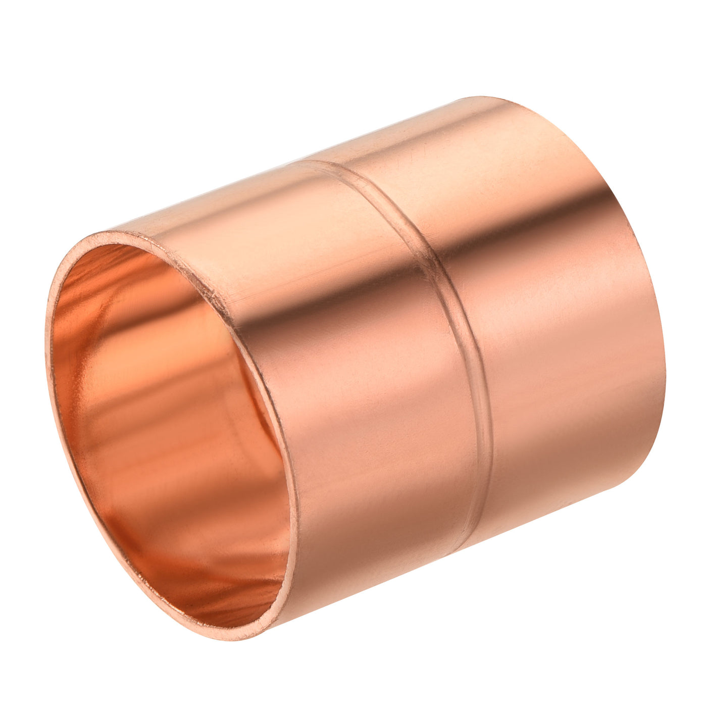 Harfington Straight Copper Coupling Fittings, 1.26 Inch ID Welding Joint for HVAC Air Conditioner