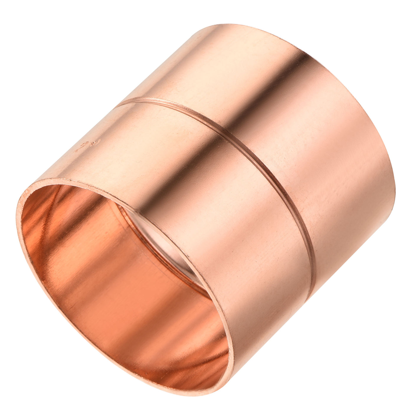 Harfington Straight Copper Coupling Fittings, 2 Inch ID Welding Joint for HVAC Air Conditioner
