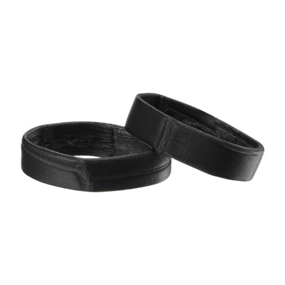 Harfington Uxcell PU Leather Loops Retaining Ring Keeper for 24mm Width Watch Band, Black 2 Pcs