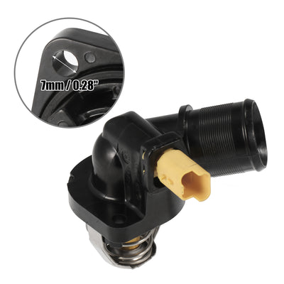 Harfington Black Car Thermostat Housing Accessory for Peugeot 206 207 SW 1007 207.0 Bipper AA 1336Z2 9650926280