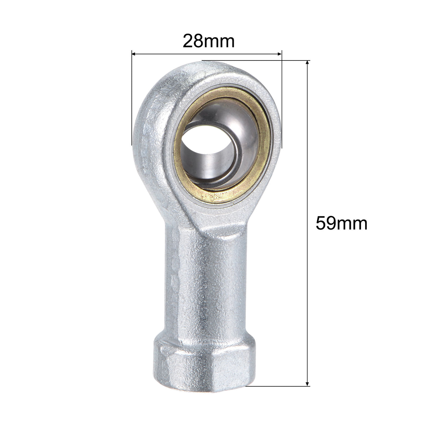 uxcell Uxcell SI10TK PHSA10 Rod End Bearing 10mm Bore M10x1.5 Left Hand Female Thread
