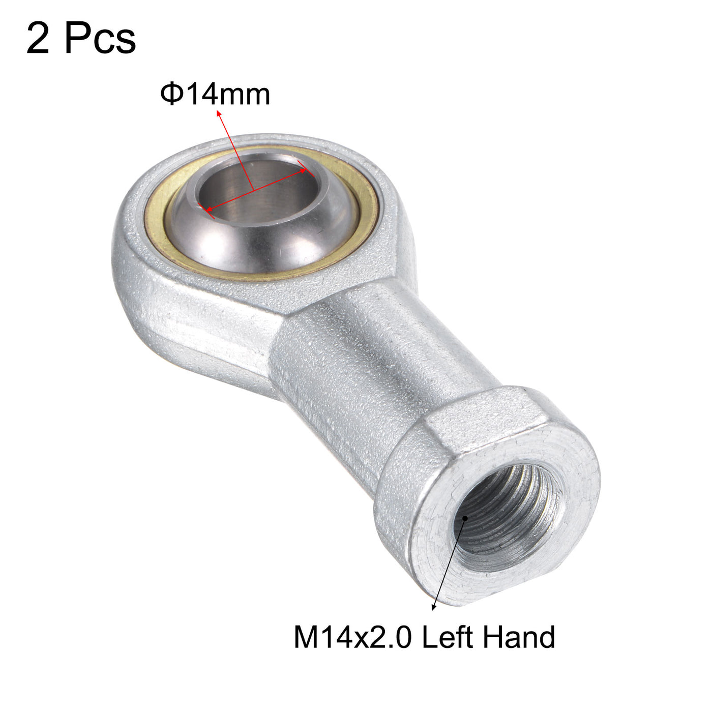 uxcell Uxcell 2pcs SI12TK PHSA12 Rod End Bearing 12mm Bore M12x1.75 Left Hand Female Thread