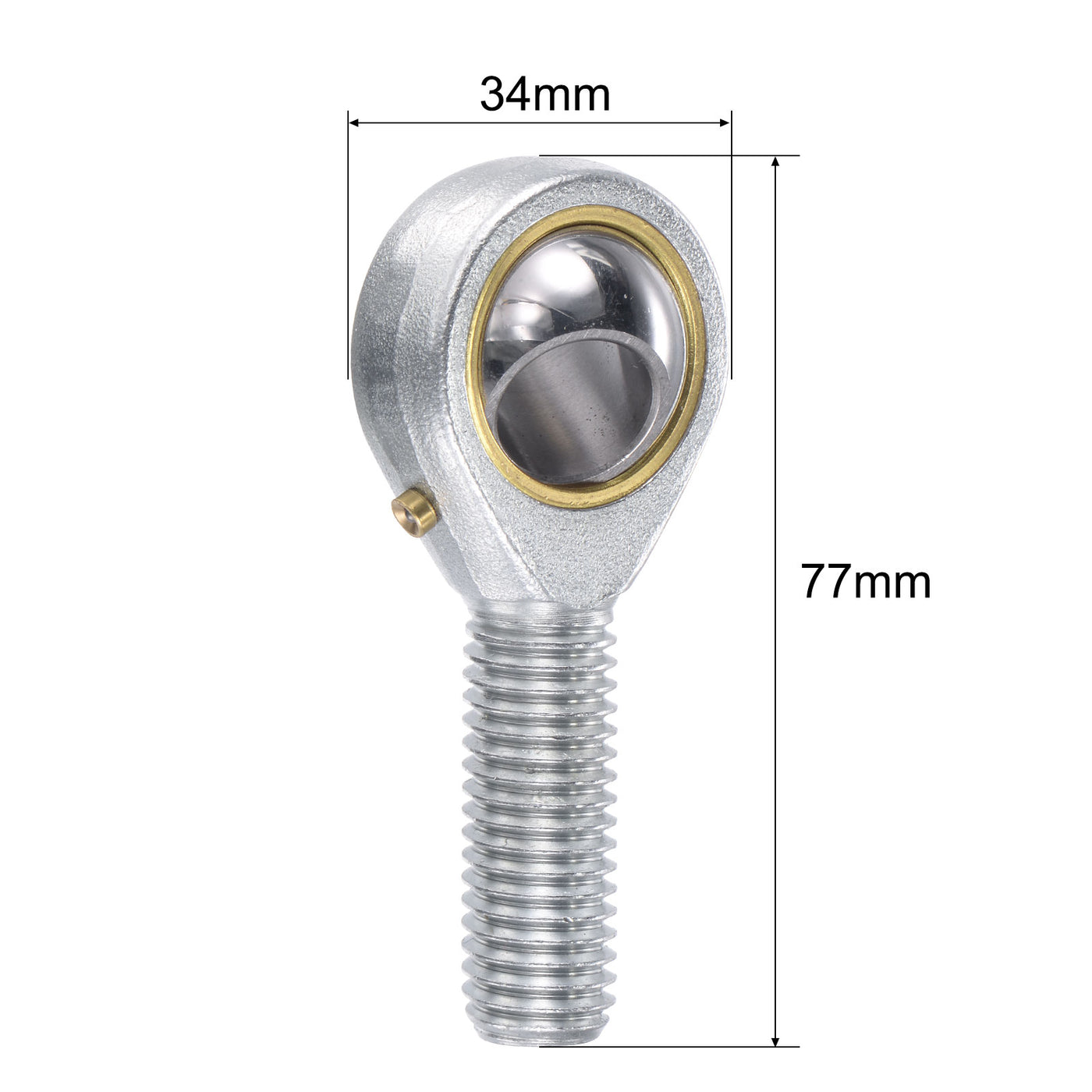 uxcell Uxcell POS14 Rod End Bearing 14mm Bore Self-lubricated M14x2.0 Left Hand Male Thread
