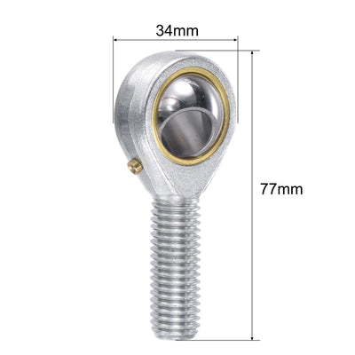 Harfington Uxcell POS14 Rod End Bearing 14mm Bore Self-lubricated M14x2.0 Left Hand Male Thread