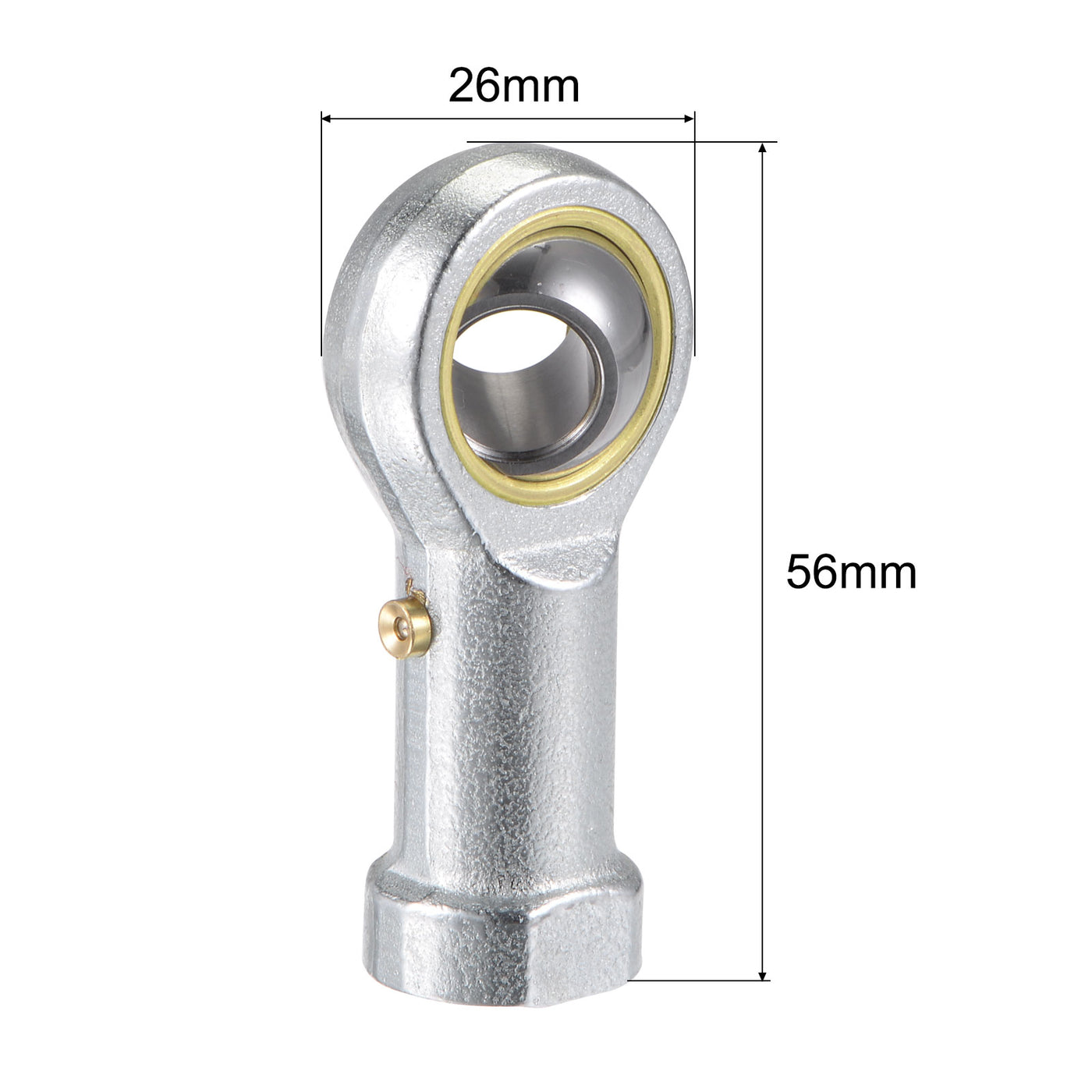 uxcell Uxcell PHS10 Rod End Bearing 10mm Bore Self-lubricated M10x1.5 Right Hand Female Thread