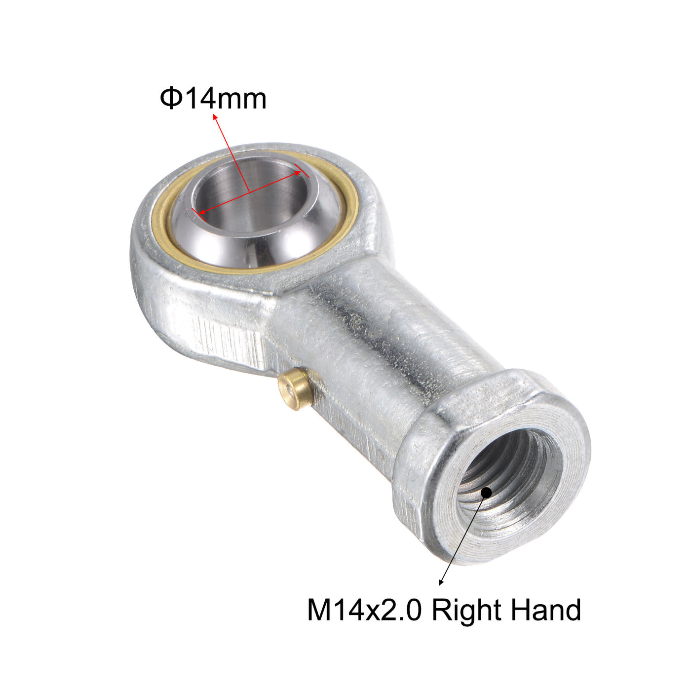 uxcell Uxcell PHS14 Rod End Bearing 14mm Bore Self-lubricated M14x2.0 Right Hand Female Thread