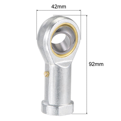 Harfington Uxcell PHS18 Rod End Bearing 18mm Bore Self-lubricated M18x1.5 Right Hand Female Thread