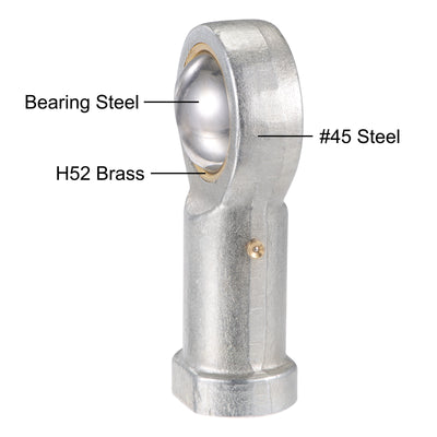 Harfington Uxcell PHS22 Rod End Bearing 22mm Bore Self-lubricated M22x1.5 Right Hand Female Thread