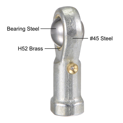 Harfington Uxcell 2pcs PHS6 Rod End Bearing 6mm Bore Self-lubricated M6 Left Hand Female Thread