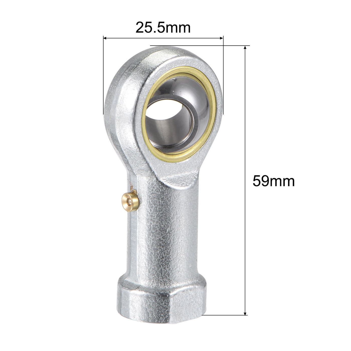 uxcell Uxcell PHS10 Rod End Bearing 10mm Bore Self-lubricated M10x1.5 Left Hand Female Thread