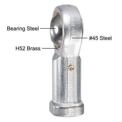 Harfington Uxcell PHS18 Rod End Bearing 18mm Bore Self-lubricated M18x1.5 Left Hand Female Thread