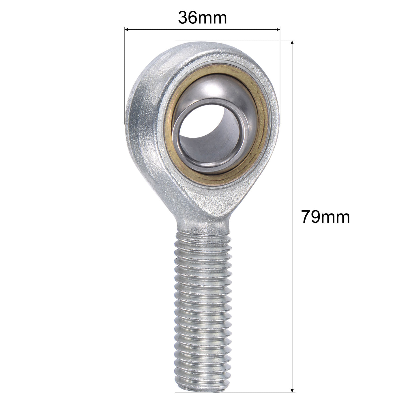 uxcell Uxcell SA25TK POSA25 Rod End Bearing 25mm Bore M25x2 Left Hand Male Thread