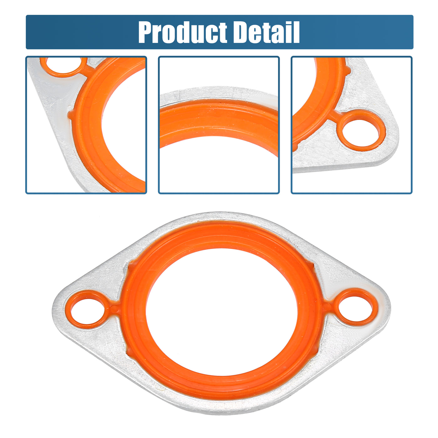 X AUTOHAUX Aluminum Silicone Thermostat Water Neck Thermostat Housing Gasket Seal Replacement for Chevy SBC BBC 265 283 305 327 350 383 396 400 427 454 472 500