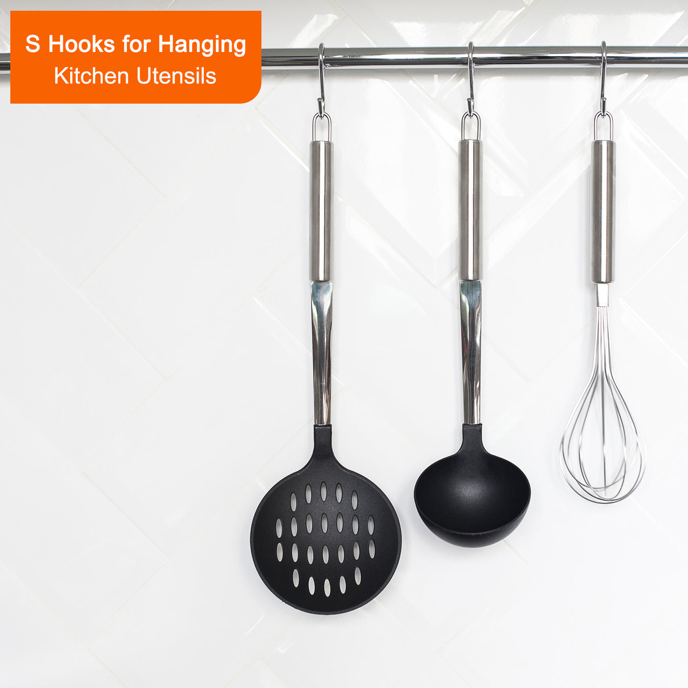 Harfington S Hooks Stainless Steel Hanger for Hanging Kitchenware, Bathroom Supply