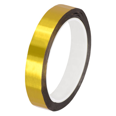 Harfington Gold Tone Metalized Tape 0.6 Inch x 55 Yards Decoration Tape for DIY
