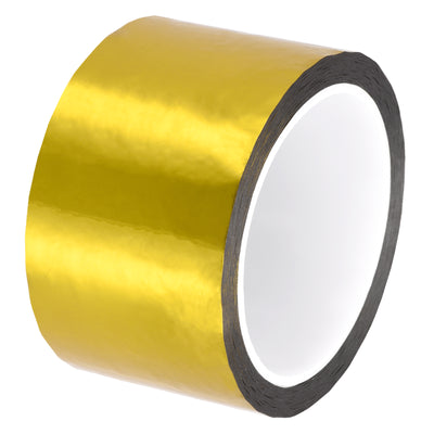 Harfington Gold Tone Metalized Tape 2.4 Inch x 55 Yards Decoration Tape for DIY