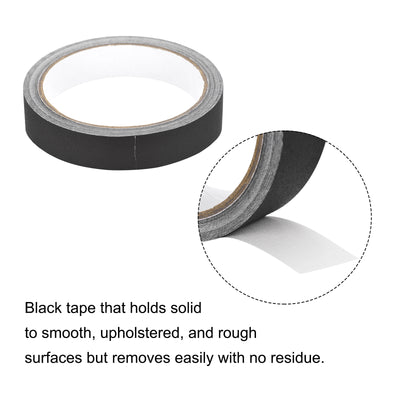 Harfington Black Gaffers Tape 11 Yards x 0.8 Inch Stage Tape for Photography, Pack of 3
