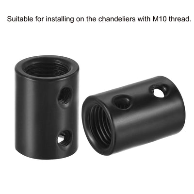 Harfington Round Coupling Nut Thread Sleeve Stud Rod Adaptor Pipe Connector Pearl