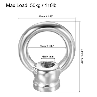 Harfington Eye Nut Max Load Thread Ring Shape Female Loop Hanging Lamp Chandelier