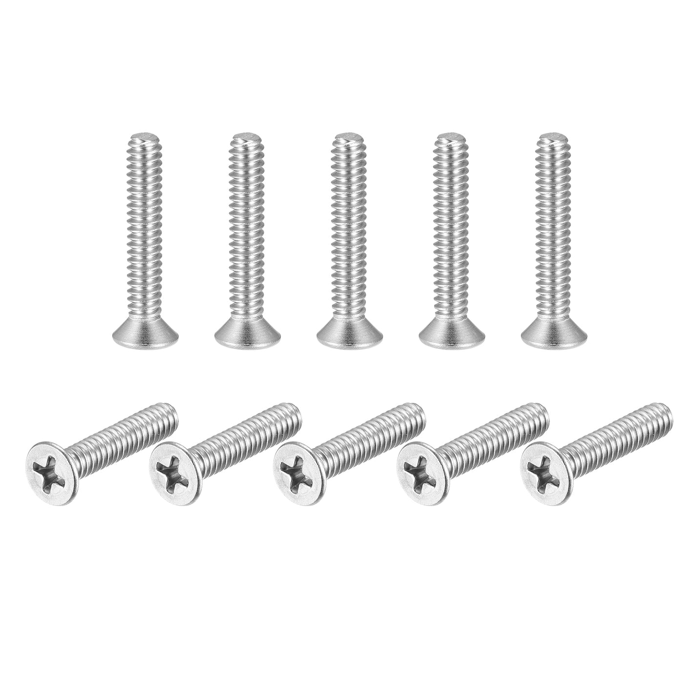 uxcell Uxcell 10#-24x1" Flat Head Machine Screws Phillips 304 Stainless Steel Bolts 25pcs