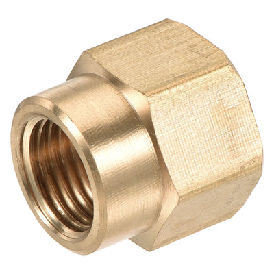 Harfington Brass Reducer Pipe Fitting G1/2 x G3/8 Female Thread Hex Coupling Connector Adapter, Pack of 2