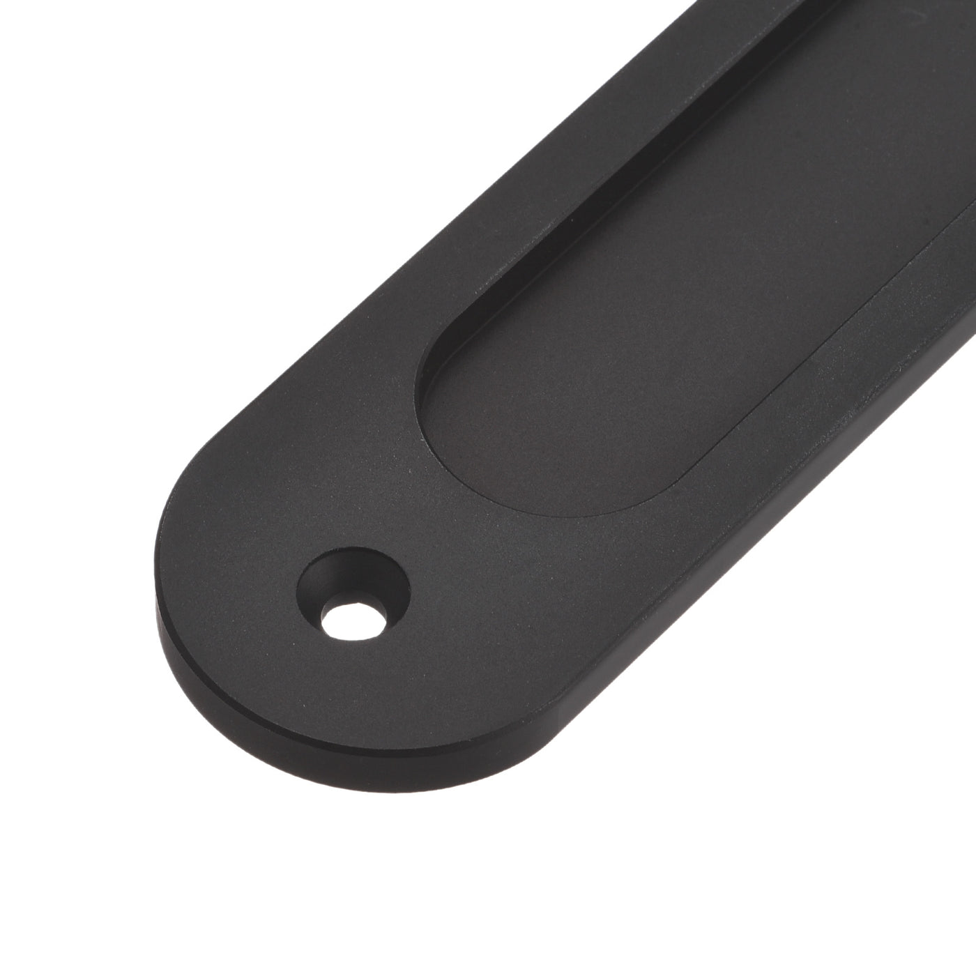 uxcell Uxcell Finger Flush Pull Handle 180x40x5.7mm Oval for Drawer Door Black