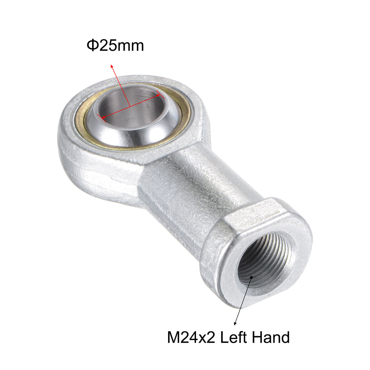 uxcell Uxcell SI25TK PHSA25 Rod End Bearing 25mm Bore M24x2 Left Hand Female Thread