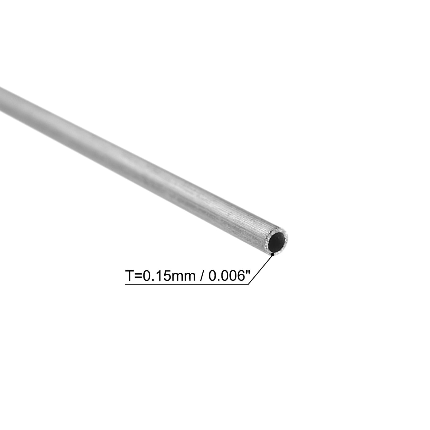 Uxcell Uxcell 304 Stainless Steel Round Tube 1mm OD 0.15mm Wall Thickness 300mm Length 5 Pcs