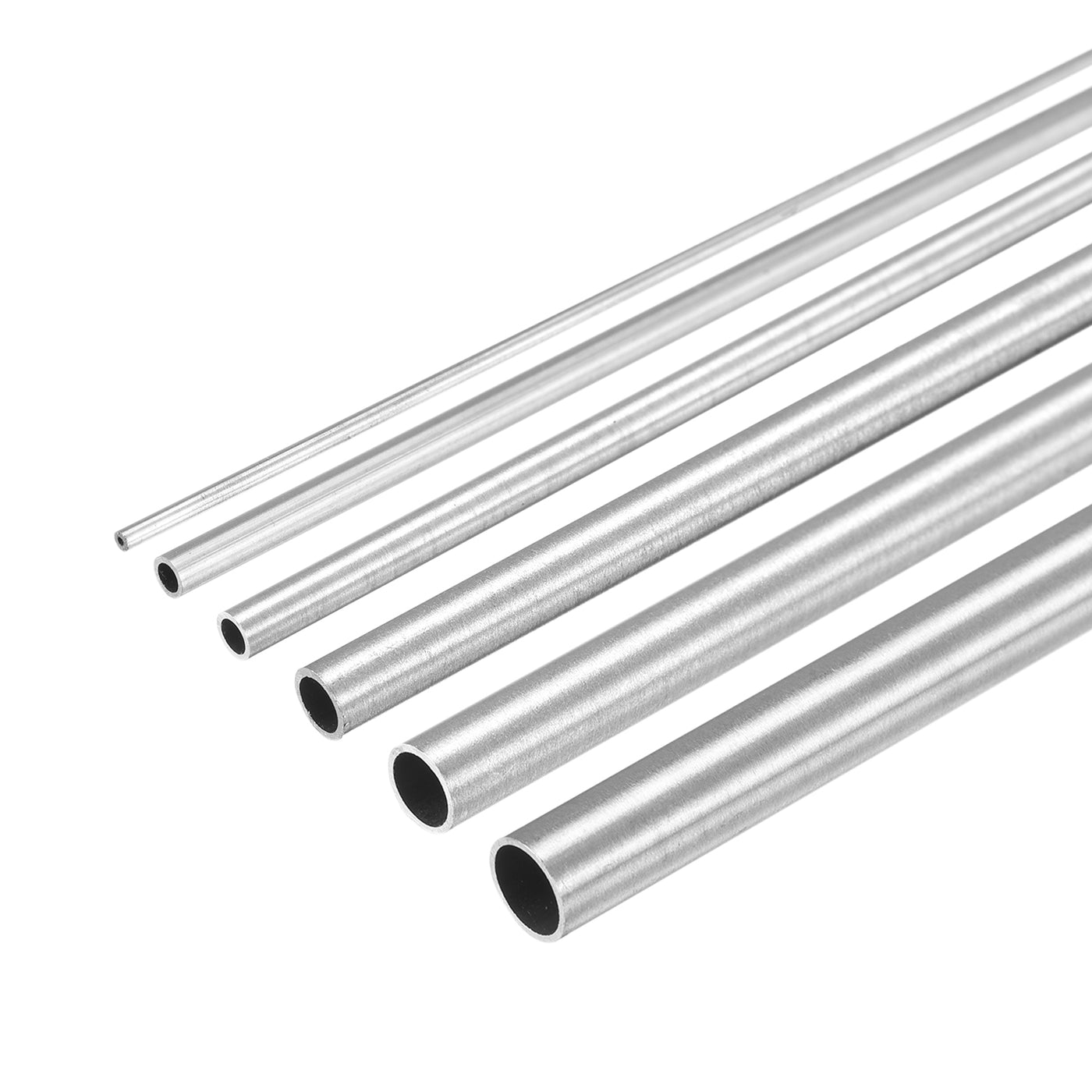 uxcell Uxcell 304 Stainless Steel Tube, 1mm 2mm 3mm 4mm 5mm 6mm OD 0.3mm/0.4mm Wall Thickness 300mm Length, Pack of 6