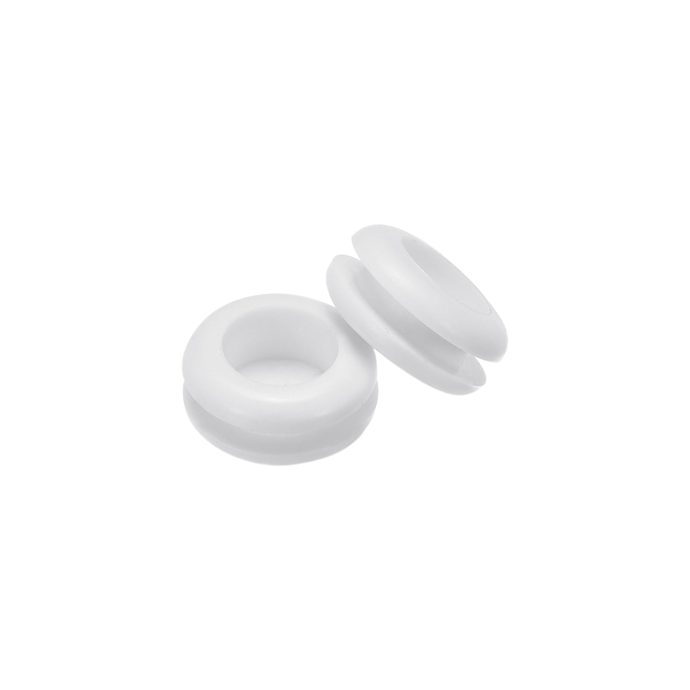 Harfington Rubber Grommet Mount Dia 12mm Round Double-Sided for Wire Protection White 20pcs