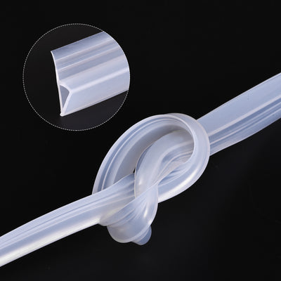 Harfington Uxcell Frameless Glass Shower Door Sweep 177.17" for 1/4"(6mm) Glass H-Type Seal Strip