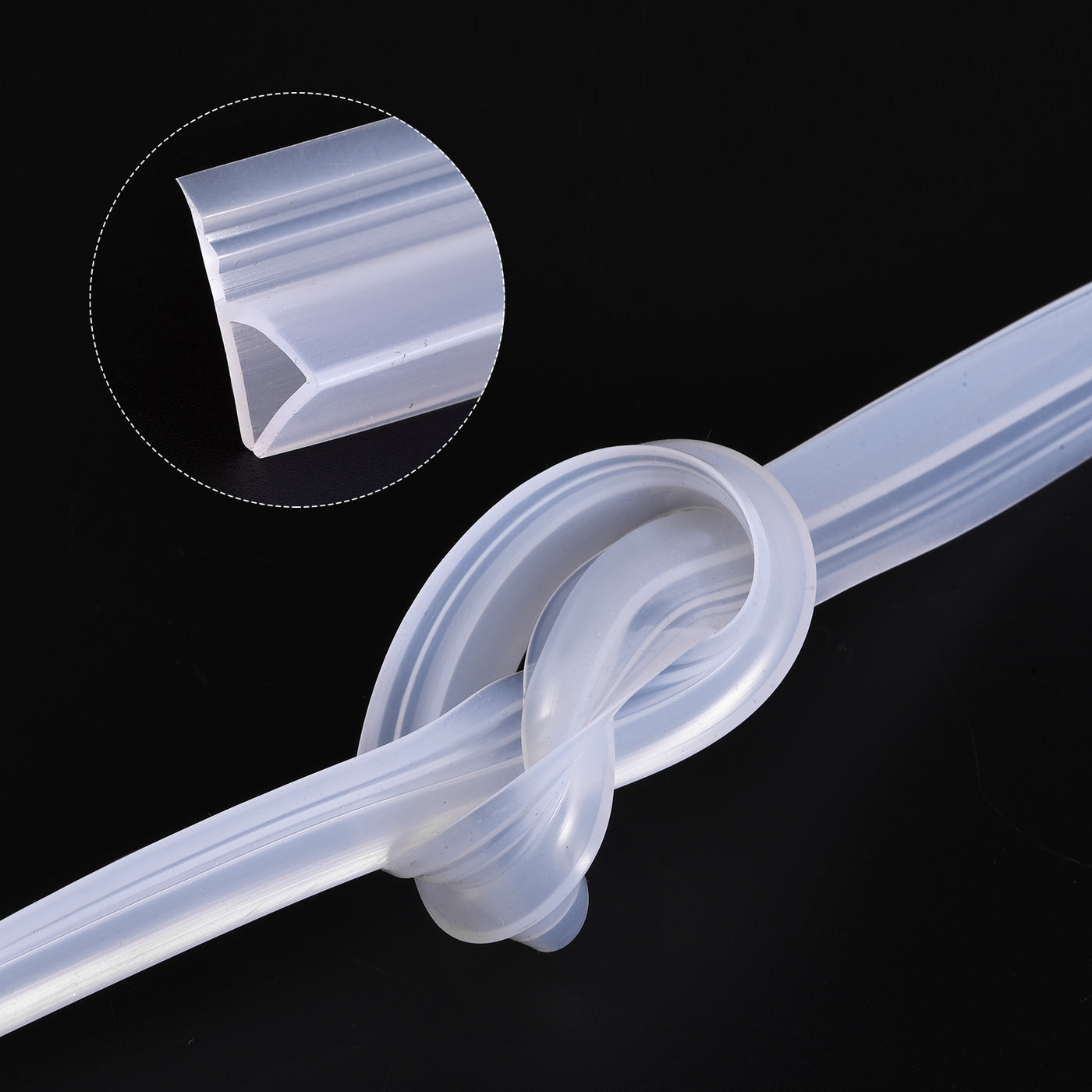Uxcell Uxcell Frameless Glass Shower Door Sweep 137.8" for 3/8"(10mm) Glass H-Type Seal Strip