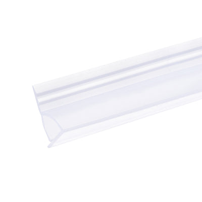 Harfington Uxcell Frameless Glass Shower Door Sweep 137.8" for 1/2"(12mm) Glass H-Type Seal Strip