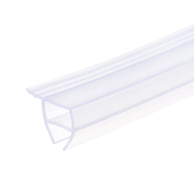 Harfington Uxcell Frameless Glass Door Sweep 98.43" for 1/2"(12mm) Glass Corner-Type Seal Strip