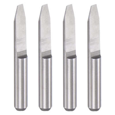 Harfington Uxcell 1/8" Shank 1.5mm Tip 30 Degree Solid Carbide Wood Engraving CNC Router Bit 4pcs