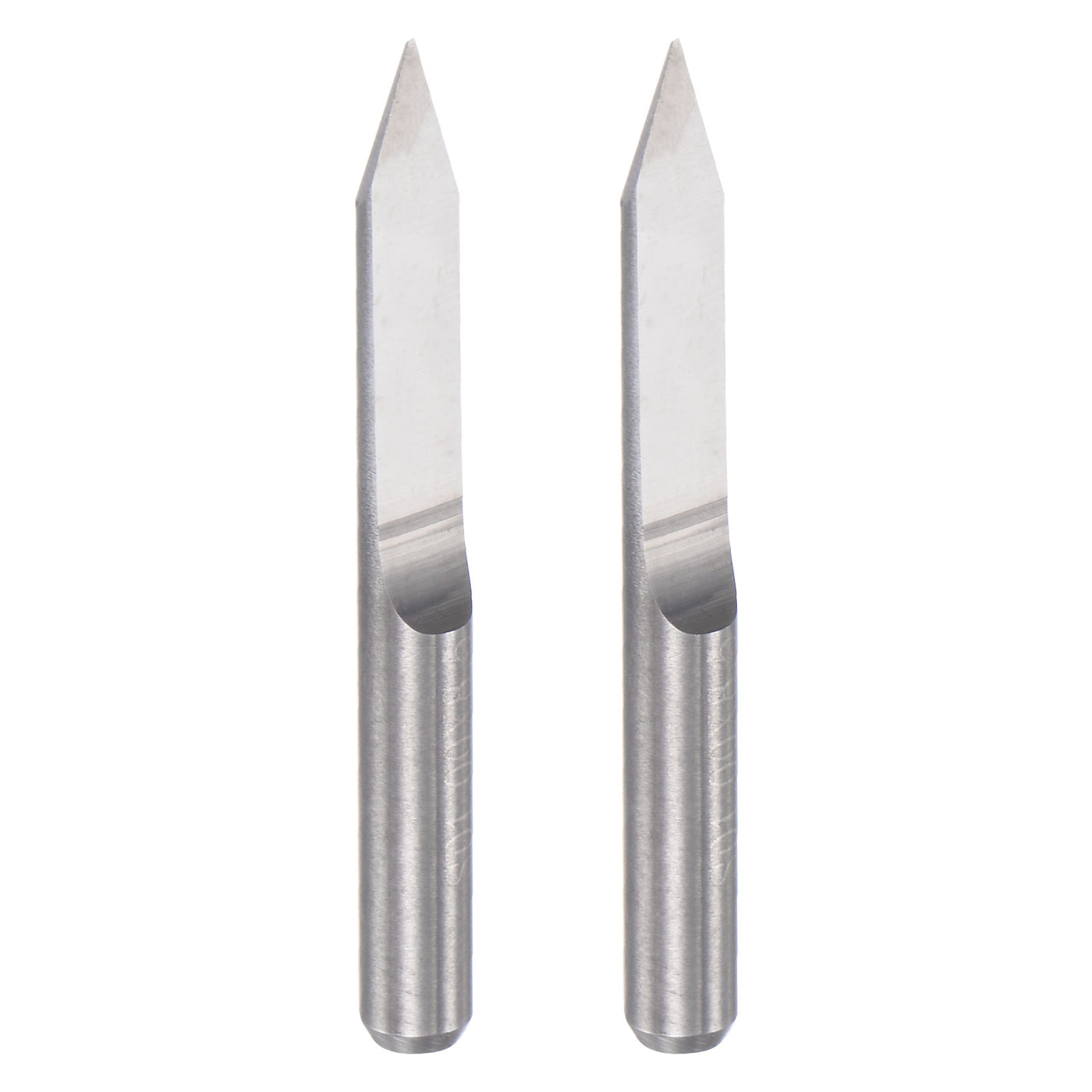 uxcell Uxcell 1/8" Shank 0.2mm Tip 40 Degree Solid Carbide Wood Engraving CNC Router Bit 2pcs