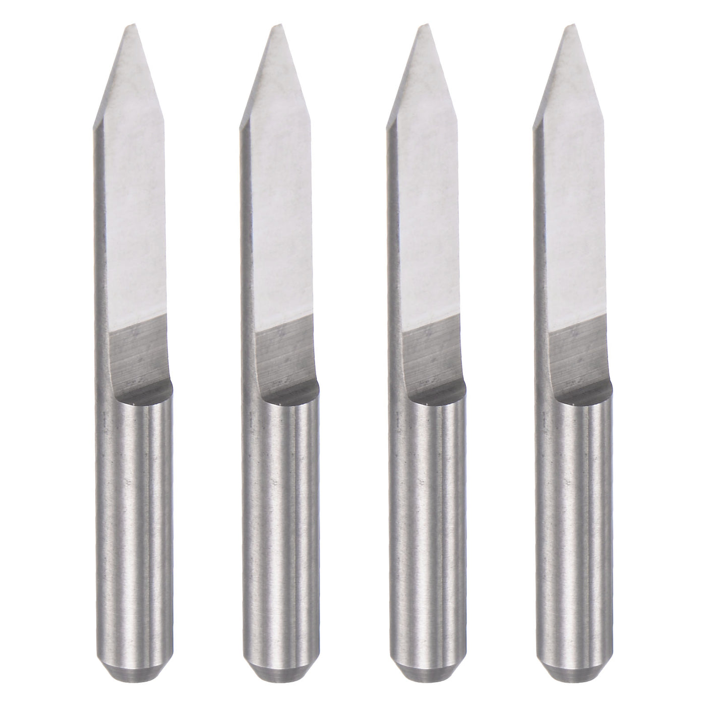 uxcell Uxcell 1/8" Shank 0.3mm Tip 40 Degree Solid Carbide Wood Engraving CNC Router Bit 4pcs