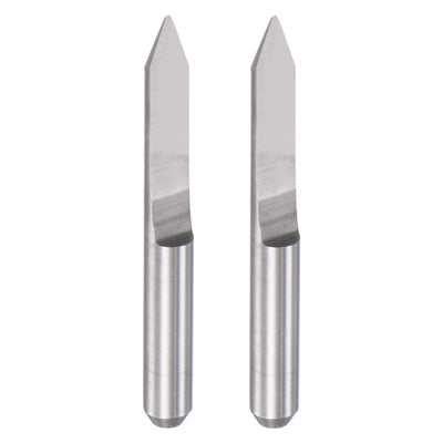 uxcell Uxcell 1/8" Shank 0.3mm Tip 45 Degree Solid Carbide Wood Engraving CNC Router Bit 2pcs